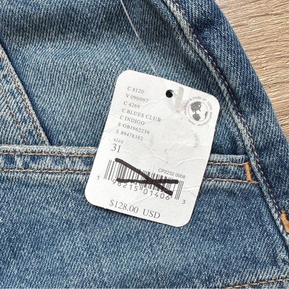 NWT Free People Izzie Denim Mini Skirt Jean Mid Low Rise We The Free Blue 31 - Picture 4 of 9